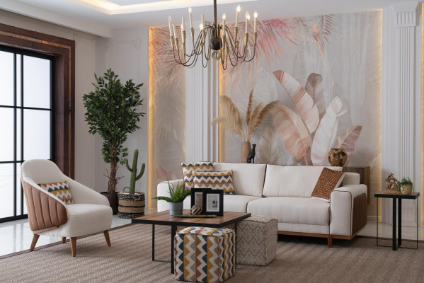 Elegante juego de sofás de 3+2+1 plazas, asiento con silla de alta calidad diseño de lujo.