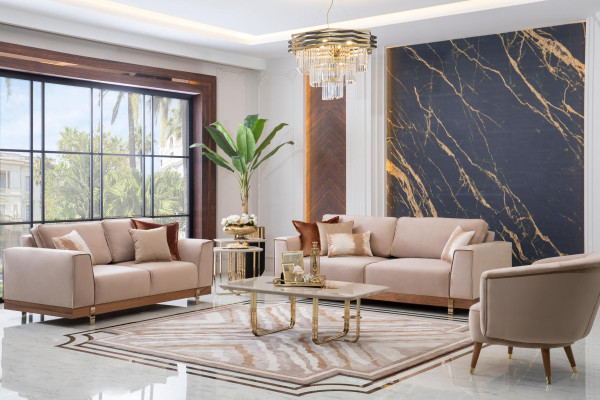 Conjunto de sofás de lujo 3+2+1 asientos sillón sofá tapizado muebles diseño de 3 piezas.