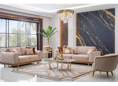 Conjunto de sofás de lujo 3+2+1 asientos sillón sofá tapizado muebles diseño de 3 piezas.