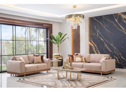 Conjunto de salón de lujo, juego de 3+2 sofás, cojines de asientos, conjuntos de muebles.