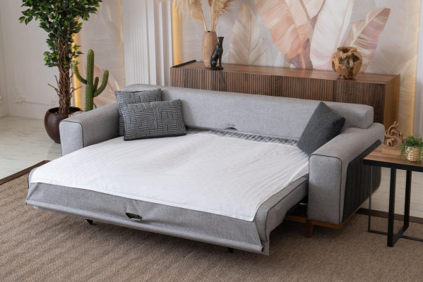 Gran sofá de tela de 242 cm Sofá Acolchado Muebles Textiles Sofás de tela decoración