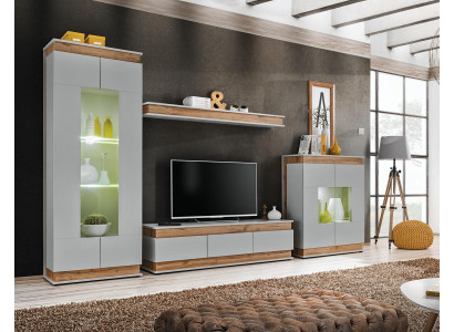 Conjunto de salón de lujo moderno de 4 piezas. Mueble de salón vitrina de madera, nuevo.