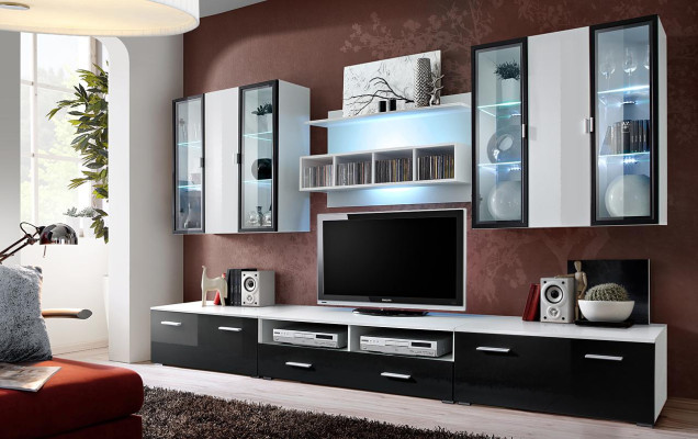 Modernas paredes de diseño Soporte de TV de madera Muebles de sala de estar Instalación de TV