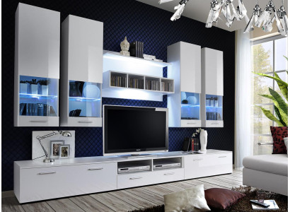 Comedor de pared Soporte de TV Cómoda Diseñador Moderno Estanterías de sala de estar de madera Nuevo
