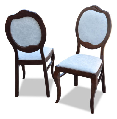 8 sillas de madera con respaldo de cuero y tela para sala de estar y comedor, nuevo.