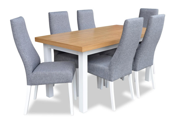 Conjunto completo de comedor con mesa, 4 sillas, juego de 7 piezas. Mesa de comedor de madera, nuevo.