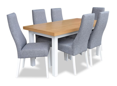 Conjunto completo de comedor con mesa, 4 sillas, juego de 7 piezas. Mesa de comedor de madera, nuevo.