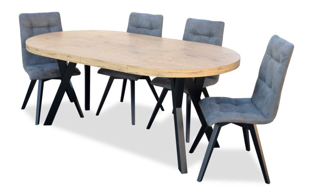 Mesa de comedor 4 sillas Set de comedor Grupo de comedor Lujo Sillas Mesa 5 piezas.