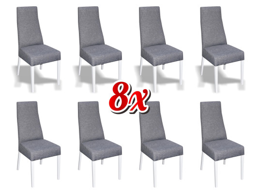 Comedor 8 sillas Silla Conjunto Sillón Cocina Diseño Nuevo Tapizado Cuero Textil Muebles