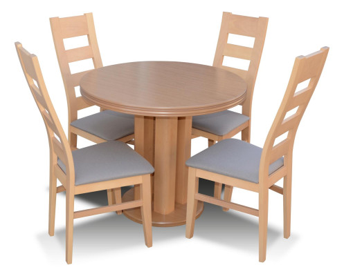Mesa de comedor con 4 sillas Juego de comedor Grupo de comedor de madera de 5 piezas Conjunto de mobiliario