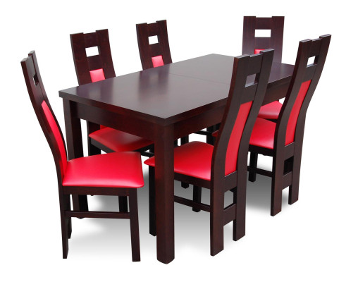 Conjunto completo de mesa de comedor + 6 sillas, set de comedor de mesas de madera grupo de comedor mesa 7 piezas.