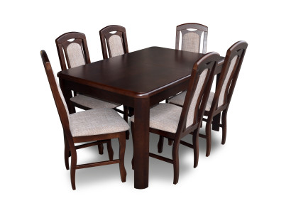 6 sillas + conjunto de mesa de comedor XXL, conjunto de sillas de madera para mesa.
