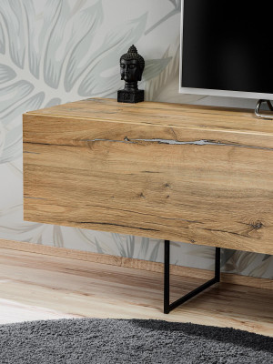 Conjunto de sala de estar de diseñador con tablero bajo, estante de pared, soporte de TV. Muebles nuevos.