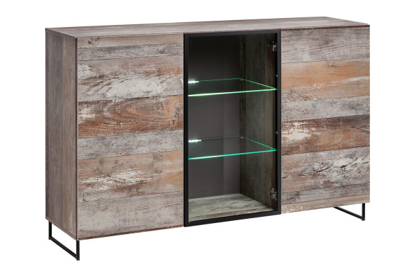 Cómoda de madera para la sala de estar. Mueble de madera. Diseño moderno y nuevo.