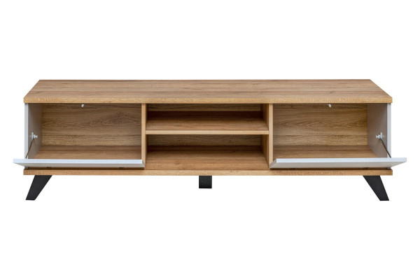 Soporte de TV de lujo para sala de estar. Mueble de diseñador moderno de madera. Aparador nuevo.