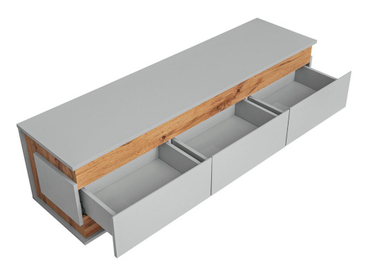 Soporte de TV moderno de madera de diseño nuevo en blanco de lujo para la sala de estar.