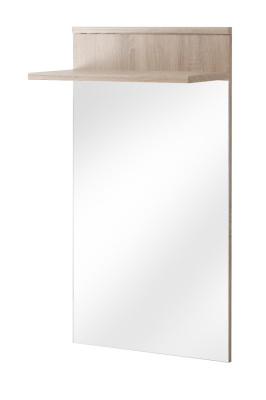 Perchero de lujo con espejo para el pasillo, perchero de madera de diseño para la entrada.