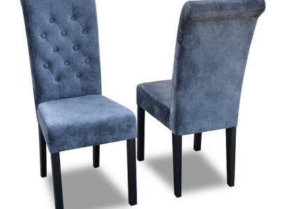 6x Conjunto de sillas Chesterfield, juego de asientos tapizados para sillas de comedor de cuero con respaldo.