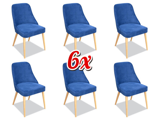 Cocina Comedor Sillas 6x Silla Grupo Sillas Conjunto Textil Tela Madera Muebles