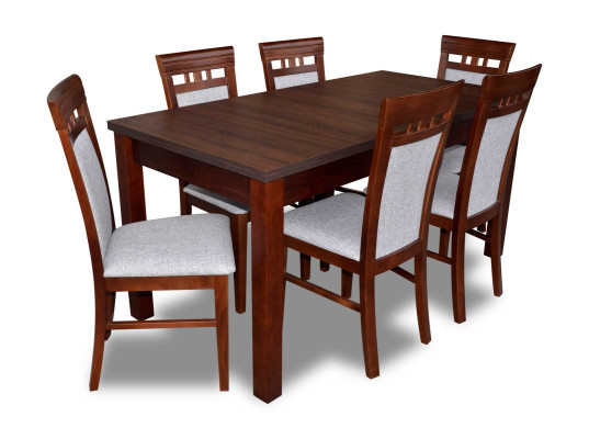 Mesa de comedor completa con 6 sillas, juego de comedor de lujo, nuevo.