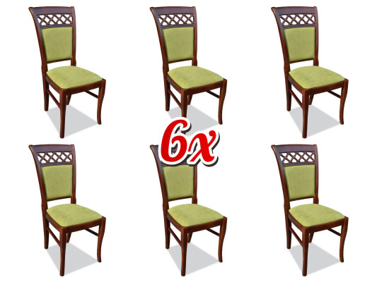Sillas de comedor de madera, silla de diseño acolchada, juego de 6 sillas, silla de tela en grupo.