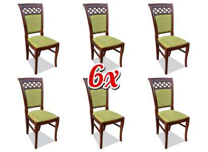 Sillas de comedor de madera, silla de diseño acolchada, juego de 6 sillas, silla de tela en grupo.