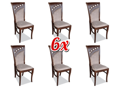 Conjunto de cocina Sala de estar Comedor Set Set de sillas de diseño 6x sillas Tapizadas.