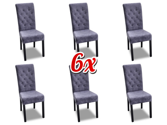 Grupo de sillas Juego completo de 6 sillas de respaldo Sillas de grupo Conjunto de comedor