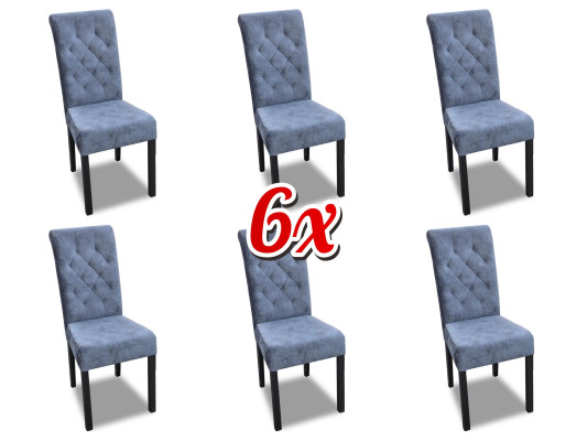 Grupo de sillas Juego completo de 6 sillas de respaldo Sillas de grupo Conjunto de comedor