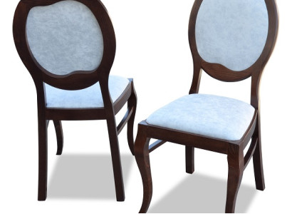 6x conjunto de sillas de madera auténtica con asiento tapizado Sets de comedor Sillas de comedor.