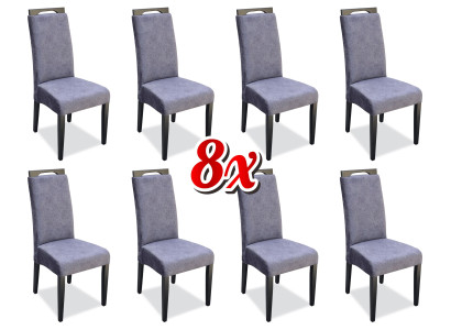 Sillas de comedor de tela conjunto 8x Silla textil Silla de diseñador de madera tapizada muebles.