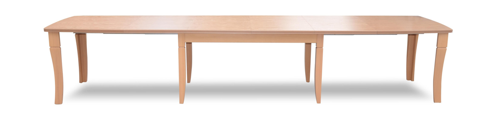 Mesa de comedor grande de madera de roble Marrón 100x160/400cm.