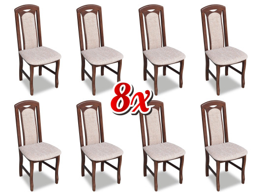 Conjunto de sillas 8x sillas acolchadas de comedor Lounge Club tejido sillas cocina juego nuevo