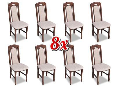 Conjunto de sillas 8x sillas acolchadas de comedor Lounge Club tejido sillas cocina juego nuevo