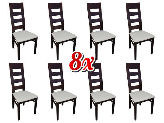 Grupo de sillas de asiento acolchado de respaldo, conjunto de sillas de lujo de madera maciza con 8 sillas.