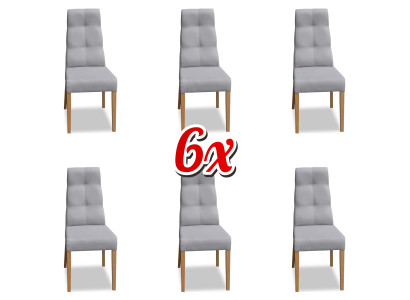 Conjunto de sillas de comedor de diseño acolchadas, 6 sillas de grupo conjunto de sillas con respaldo.