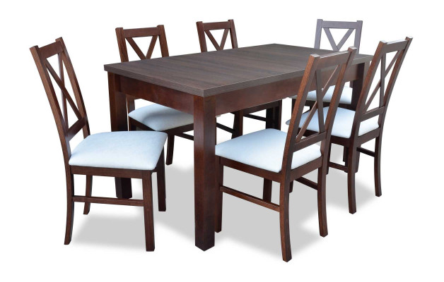 Muebles de comedor modernos mesa de comedor lujosa + 6x sillas mesa nueva
