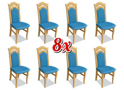 Silla de comedor de madera maciza Juego de 8 sillas de restaurante Silla tapizada con reposabrazos