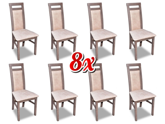 Sillas de comedor Grupo textil Aparador de madera Juego 8x silla Set Sillón Aparador