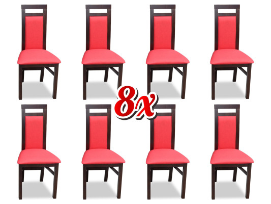 Sillas de comedor Grupo textil Aparador de madera Juego 8x silla Set Sillón Aparador