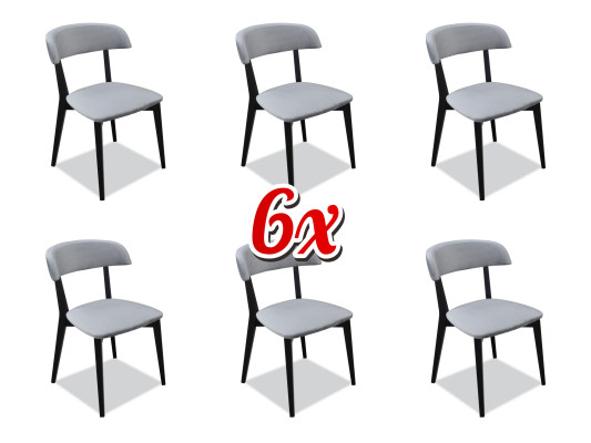 Juego de muebles completo diseño butaca 6 sillas tapizadas grupo de comedor de tela textiles
