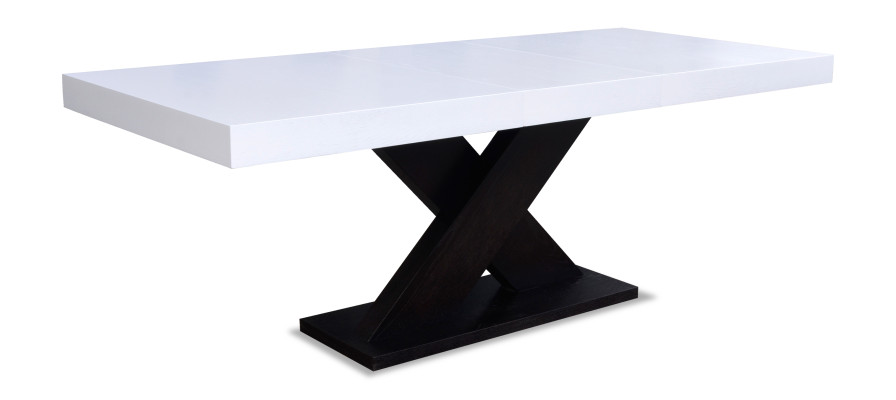 Mesa de madera extensible de diseño para comer y sala de estar de madera maciza