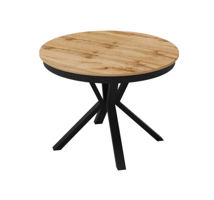 Mesa de comedor de lujo marrón Mesa redonda de diseño de madera para comedor Mesas de 100 cm.