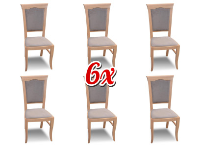 Grupo de sillones italianos de lujo. Conjunto de sillas de comedor. Juego de 6 sillas nuevas.