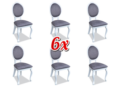 Juego de sillas de comedor, conjunto de sillas de respaldo completo, grupo completo de sala de estar, 6 piezas nuevas.