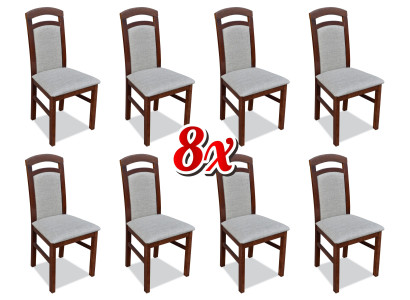 Silla 8x Silla tapizada de comedor Textil de televisión Sillas de cocina Juego de sillas Nuevo Club Lounge