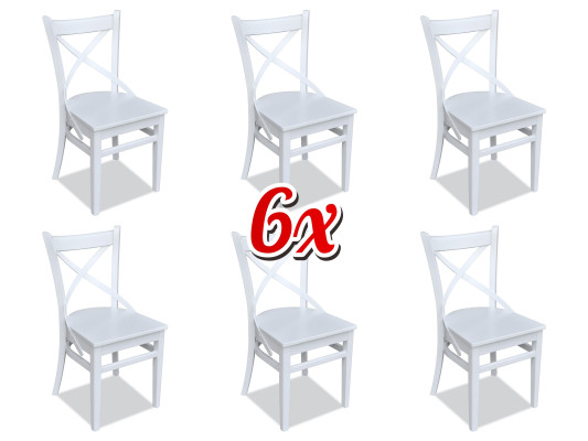 Juego de muebles de madera Conjuntos de muebles Grupo de comedor Grupo de comedor 6x Juego de sillas Sillas Nuevas