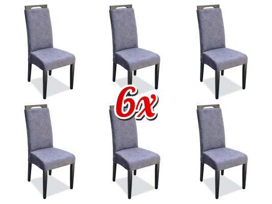Silla reclinable 6 sillas tapizadas de tela conjunto completo de grupo de comedor diseño