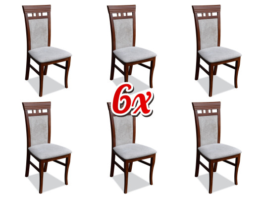 Comedor tapizado Nuevo Conjunto 6x Silla de comedor Textil Silla con respaldo Sillas Gastronómicas Nuevas
