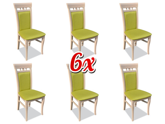 Comedor tapizado Nuevo Conjunto 6x Silla de comedor Textil Silla con respaldo Sillas Gastronómicas Nuevas